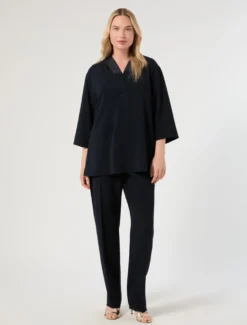 Casacca in cady - BLU NOTTE