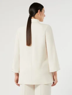 Casacca in cady con strass - BIANCO AVORIO