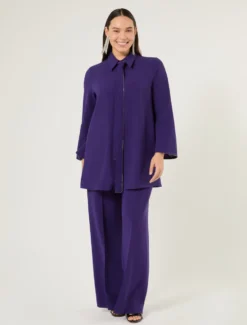 Casacca in cady con strass - VIOLA