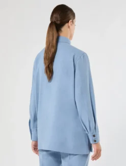 Casacca in cady mélange - AZZURRO