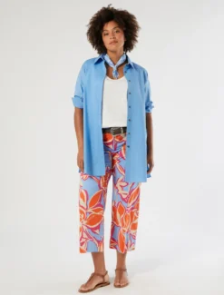 Casacca in cotone - AZZURRO