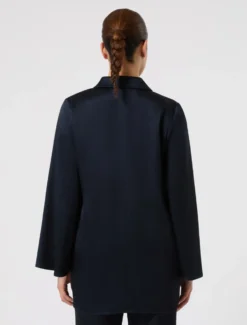 Casacca in crêpe envers satin - BLU NOTTE