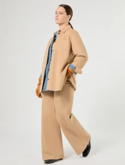 Casacca in denim stretch - BLU AZZURRO