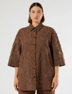 Casacca in fil coupé - CACAO