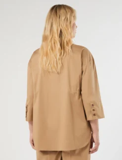 Casacca in gabardina di cotone stretch - BISCOTTO