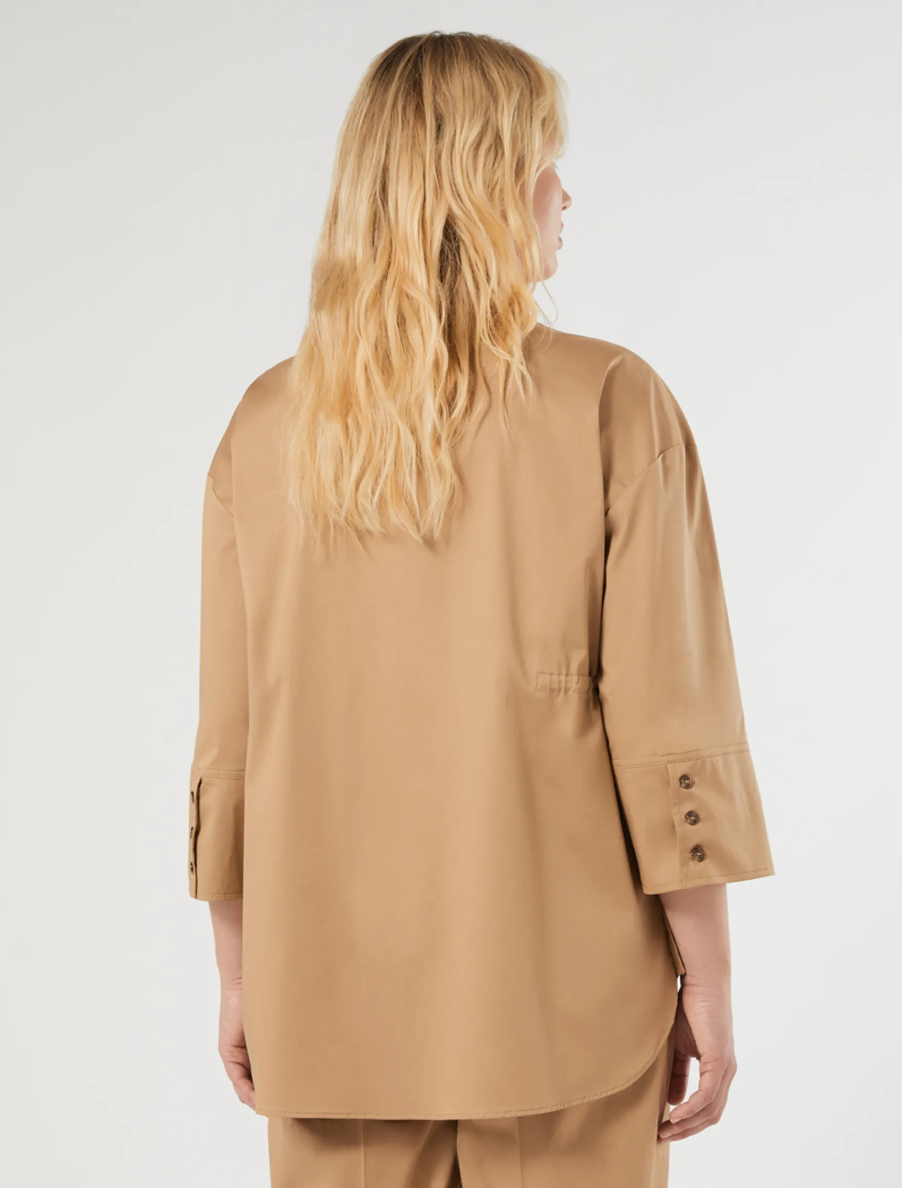 Casacca in gabardina di cotone stretch - BISCOTTO