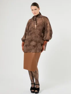 Casacca in georgette - CUOIO