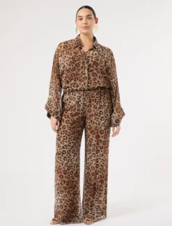 Casacca in georgette di seta - MARRONE