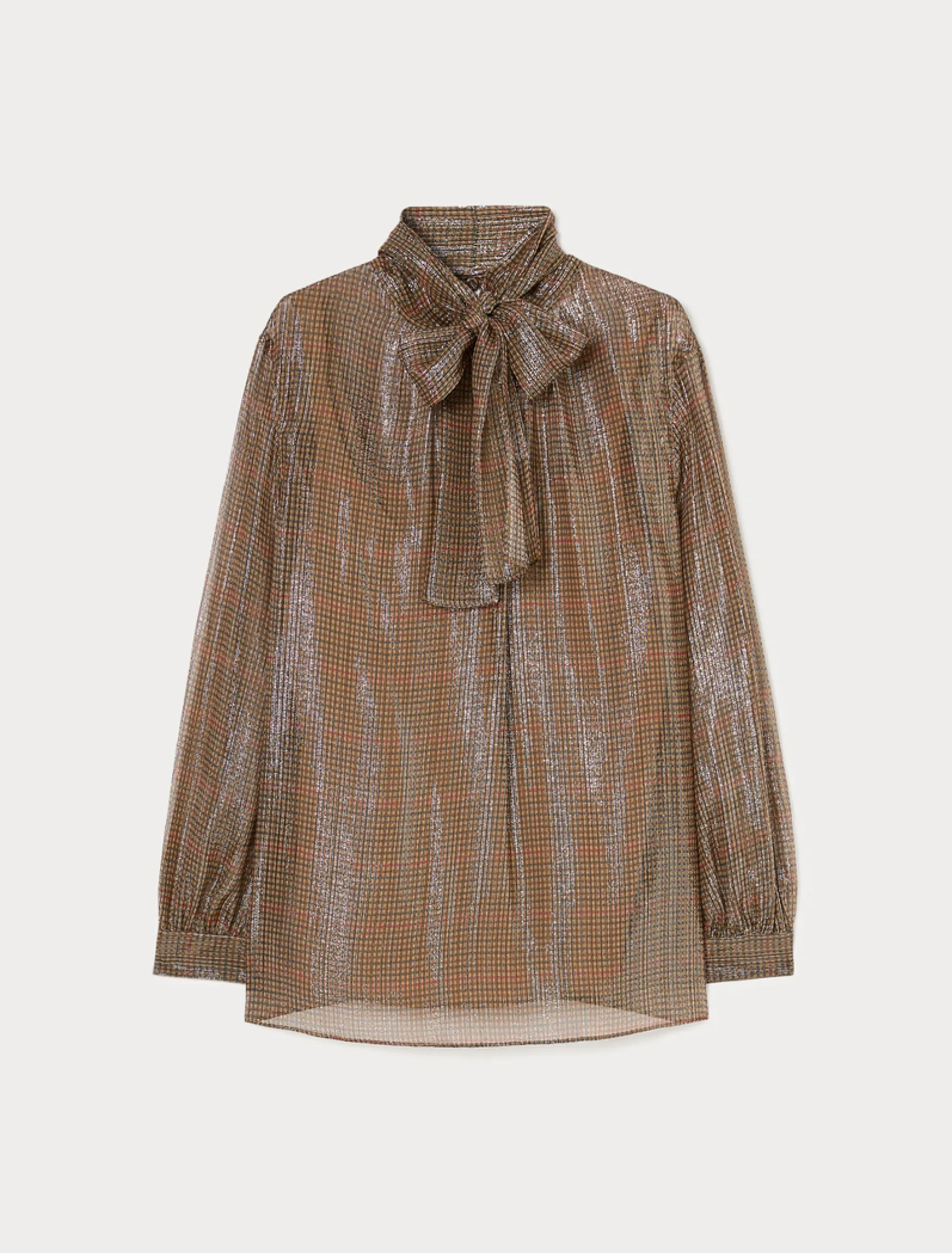 Casacca in georgette di seta - ORO CAMMELLO