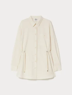 Casacca in lana natural stretch - ECRU
