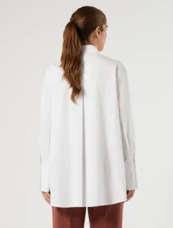 Casacca in popeline con ricamo - BIANCO OTTICO