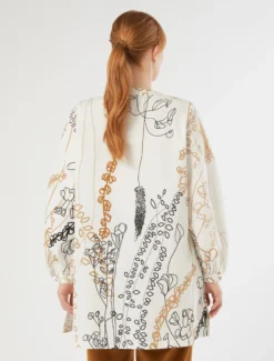 Casacca in popeline di cotone - BIANCO