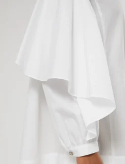 Casacca in popeline di cotone - BIANCO OTTICO
