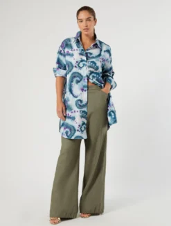 Casacca in popeline di cotone - BLU NOTTE
