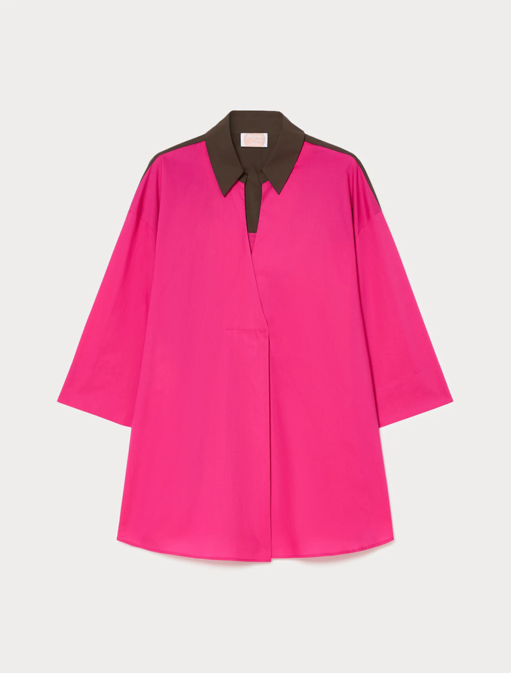 Casacca in popeline di cotone - FUXIA