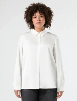 Casacca in satin - BIANCO