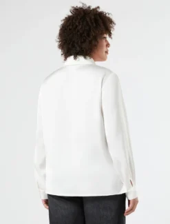 Casacca in satin - BIANCO