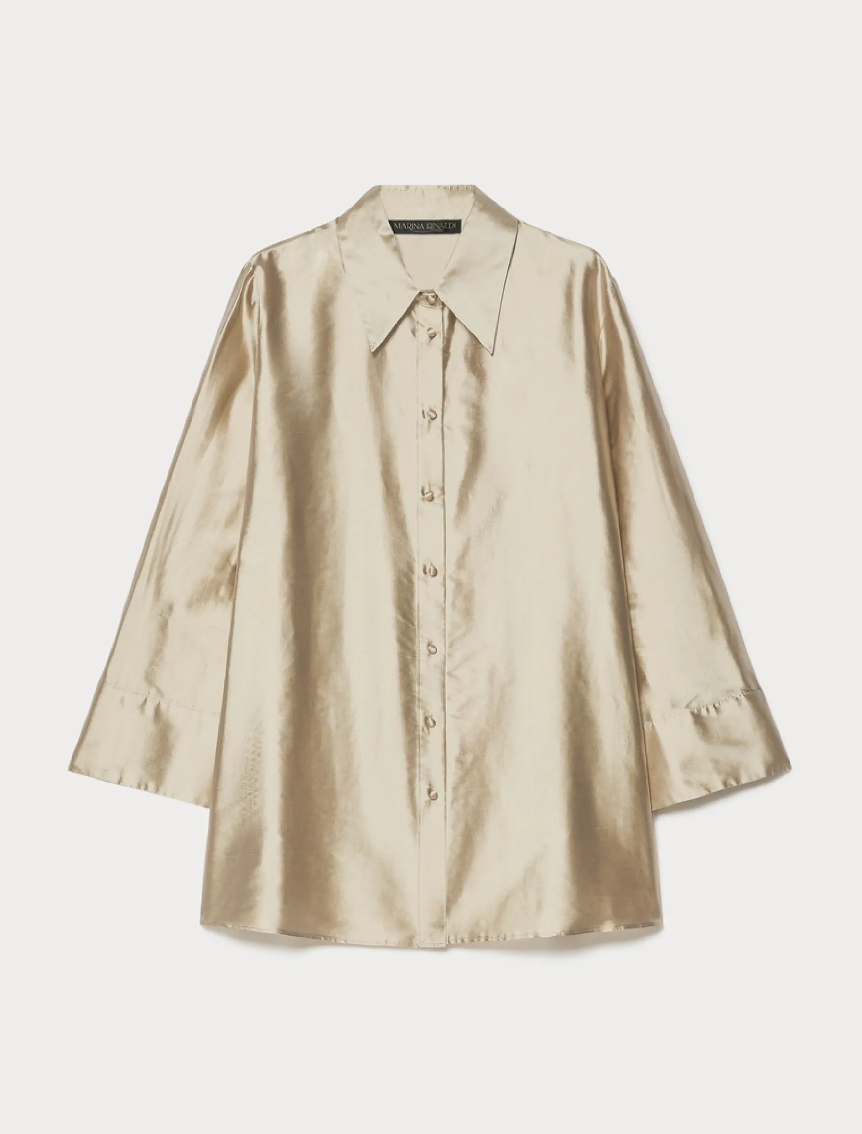 Casacca in shantung di seta - NOCCIOLA
