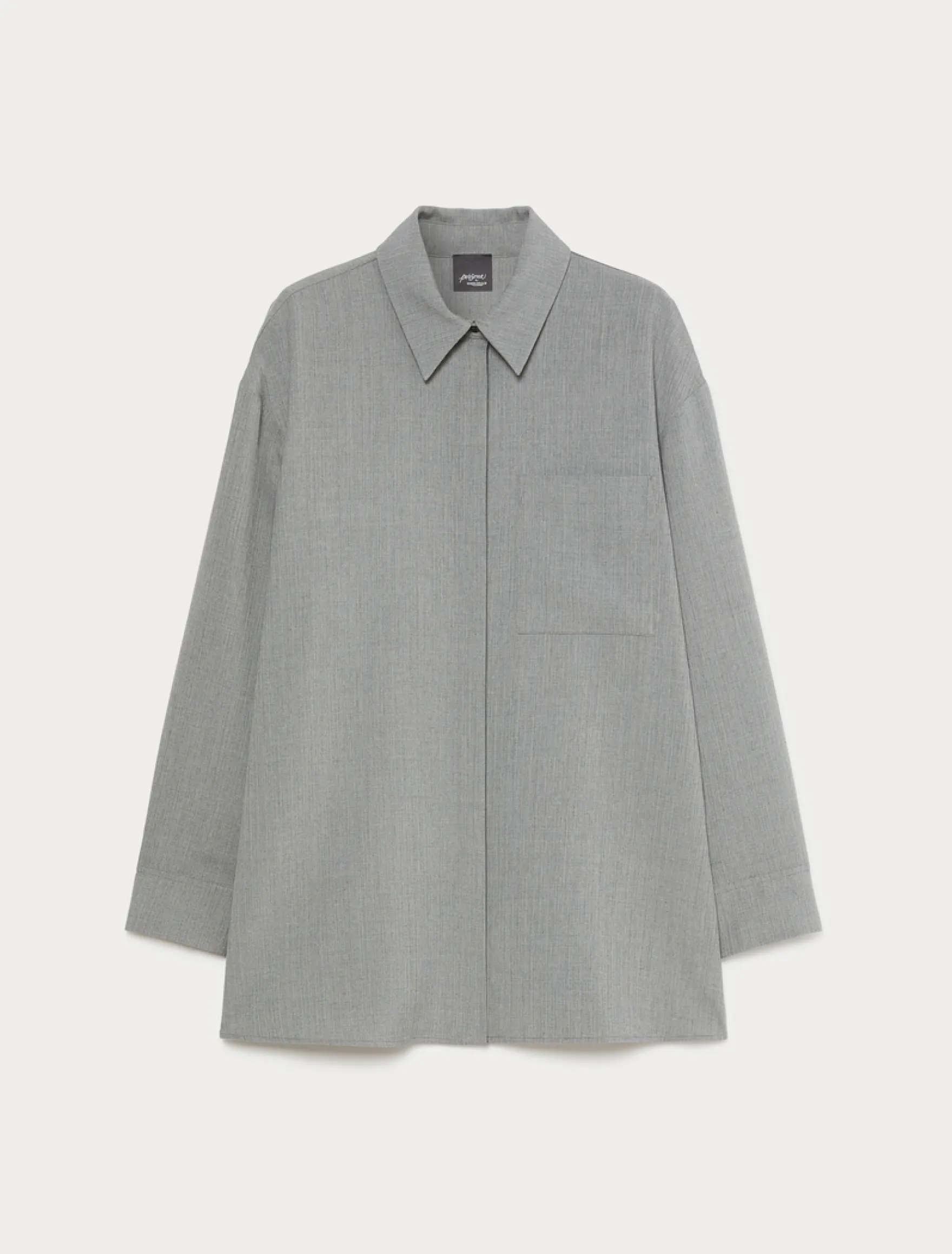 Casacca in stuoia mélange - GRIGIO MEDIO