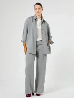 Casacca in stuoia mélange - GRIGIO MEDIO