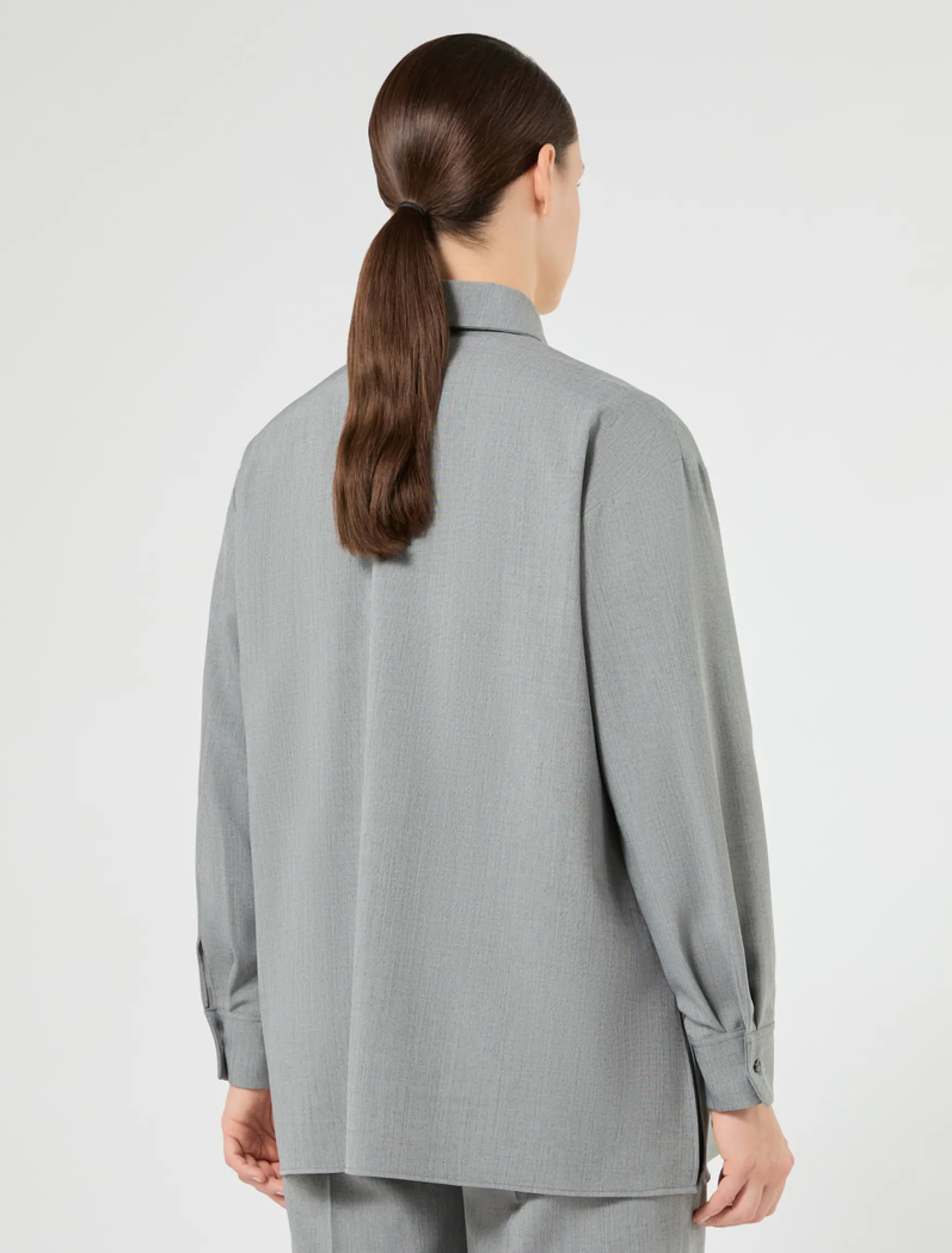 Casacca in stuoia mélange - GRIGIO MEDIO