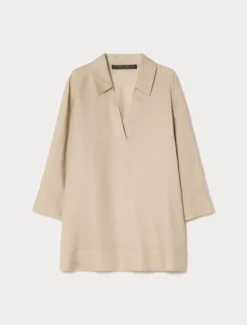Casacca in tela di lino - BEIGE