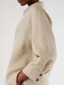 Casacca in tela di lino - BEIGE