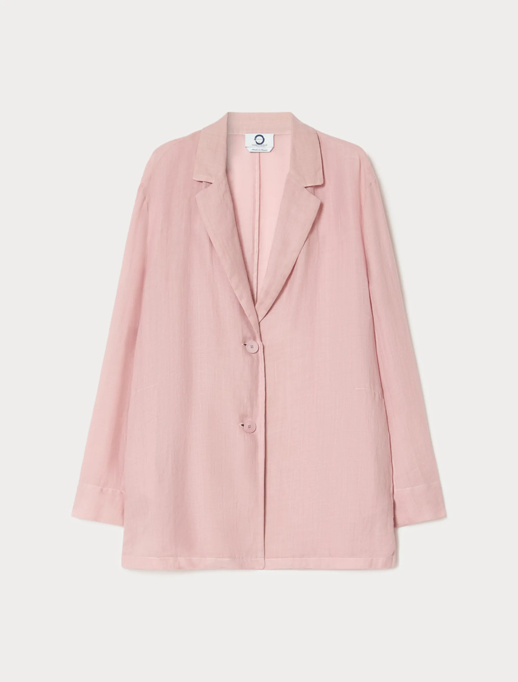 Casacca in twill di ramiè - ROSA ANTICO