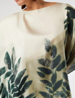 Casacca in twill di seta - VERDE OLIVA