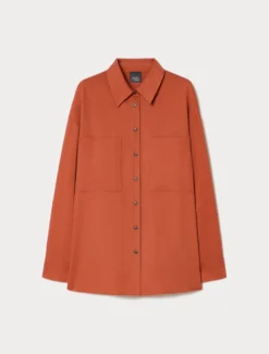 Casacca in twill di tencel - RAME