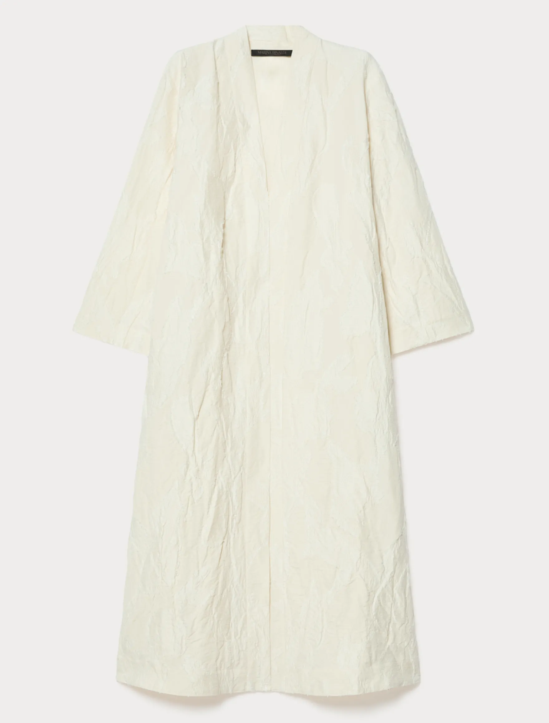 Casacca lunga in fil coupé - BIANCO AVORIO