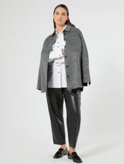 Casacca overshirt in felpa - BIANCO