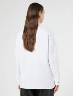 Casacca overshirt in felpa - BIANCO