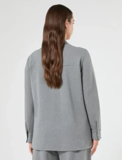 Casacca overshirt in felpa - GRIGIO MEDIO