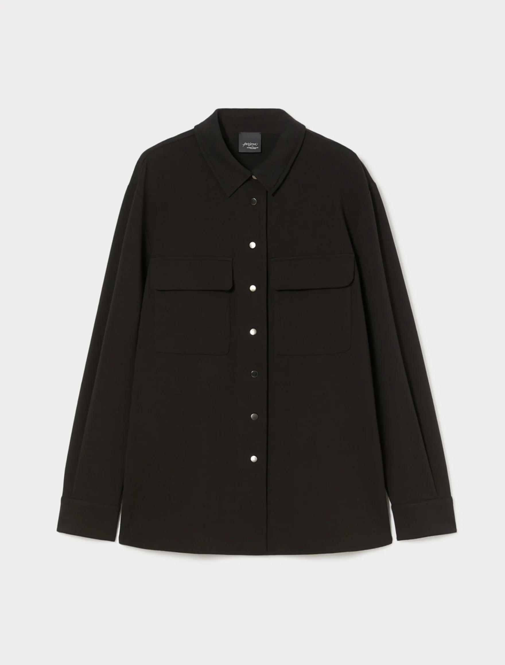 Casacca overshirt in felpa - NERO