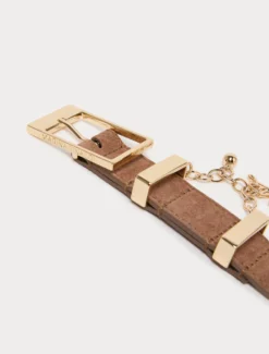 Cintura in pelle scamosciata - MARRONE