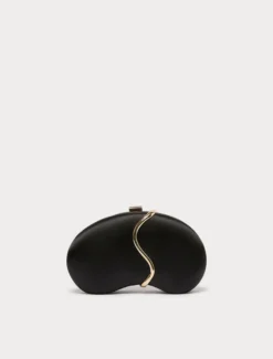 Clutch in raso - NERO