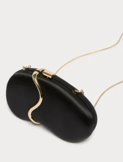 Clutch in raso - NERO