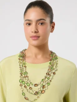 Collana con cristalli - VERDE
