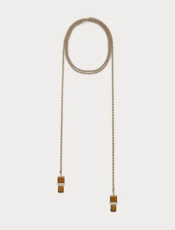 Collana regolabile con strass - BRONZO