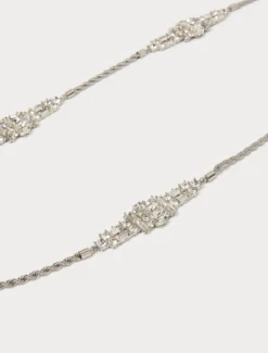 Collana torchon con strass - CRISTALLO