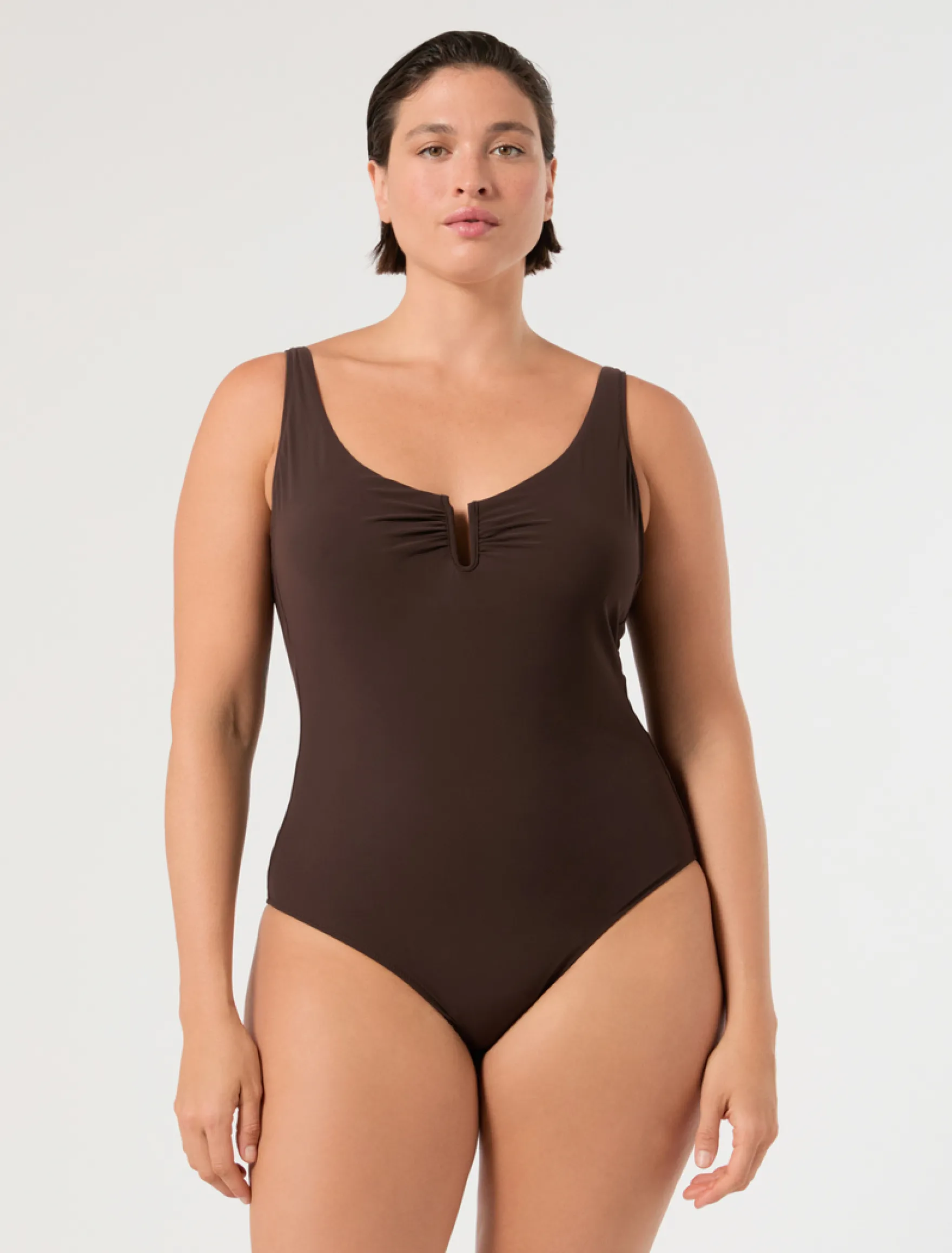 Costume intero con anello - CIOCCOLATO