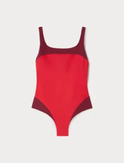 Costume intero con tagli - ROSSO