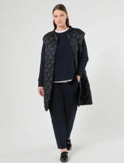 Felpa in cotone stretch - BLU NOTTE