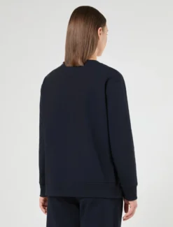 Felpa in cotone stretch - BLU NOTTE
