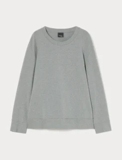 Felpa in cotone stretch - GRIGIO MEDIO