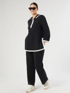 Felpa in jersey double - BLU NOTTE