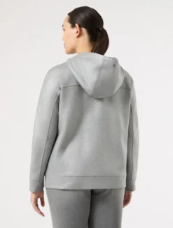 Felpa in jersey laminato - GRIGIO MEDIO