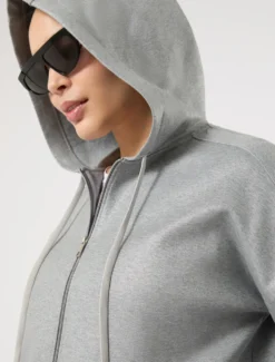 Felpa in jersey laminato - GRIGIO MEDIO