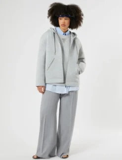 Felpa in jersey scuba - GRIGIO PERLA